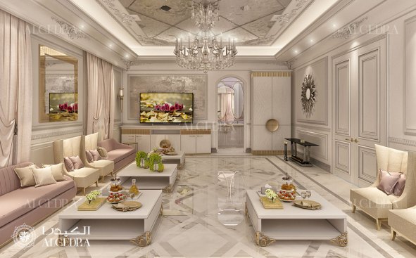 Ladies majlis design in luxury villa