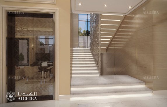 Hall with elevator design