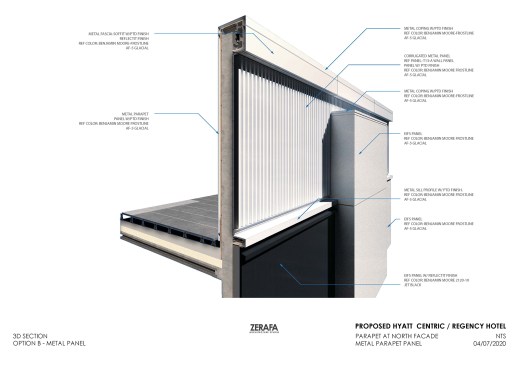 HYATT NF PARAPET NORTH 1