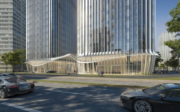 Rendering of Canopy (northern façade)                                           