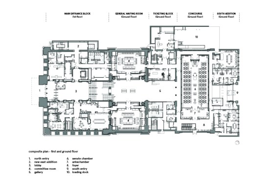 Floor plan of Senate of Canada Building.