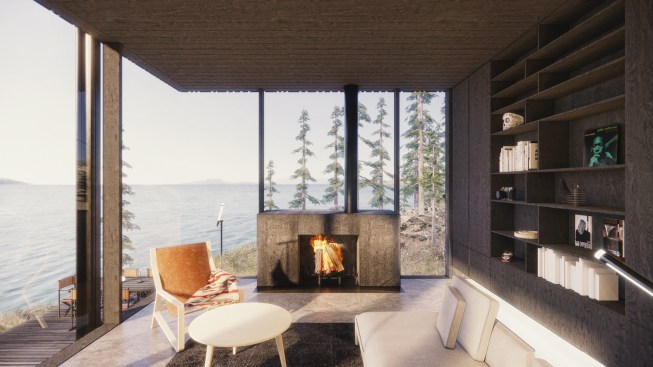 Blakely Island Retreat - Fireplace