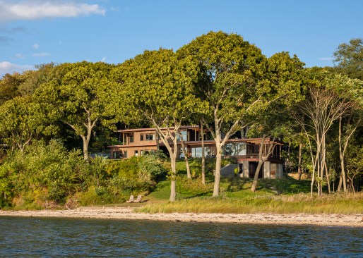 West elevation viewed from water