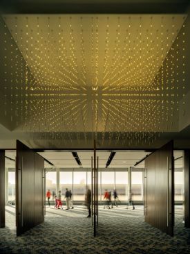 The seventh floor event space and rooftop terrace offer unparalleled panoramic views of the city.