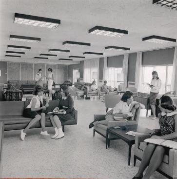 In 1966, the Campus Center was a commuter lounge, a living room for students who lived off-campus and needed a place to sit between classes.