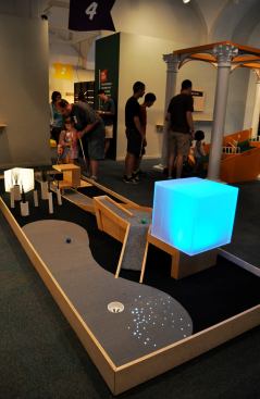 The entry from Studios Architecture and Olin, with a color-changing lightbox that conceals a shortcut to the hole.