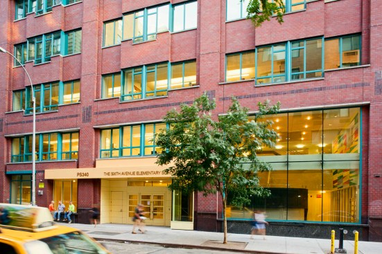 Exterior view of entrance to school