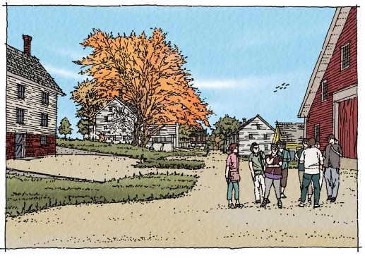 VILLAGE VIEW FROM BEHIND THE NEW WELCOME CENTER