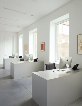 David Zwirner also houses a working office for art dealers.
