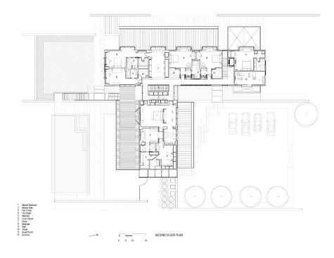 A plan of the home's second floor.