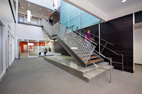 Open multi level staircase