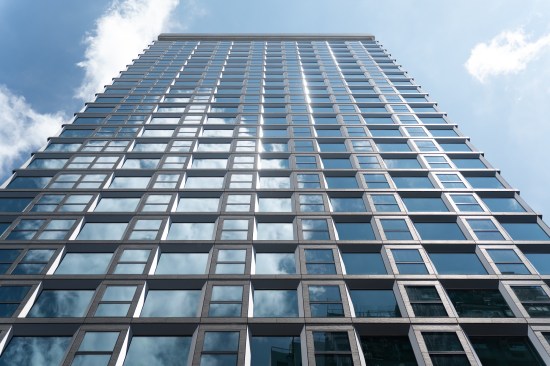 Standing as a glistening tower with shining glass structure