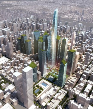 Penn Station District, aerial view.