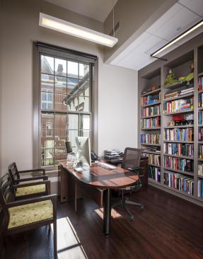 A faculty office in the Language Hall addition.
