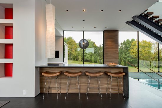 Walker Road modern home kitchen breakfast bar seating