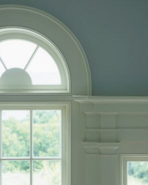 Window surround detail in stair hall at Chadsworth Cottage