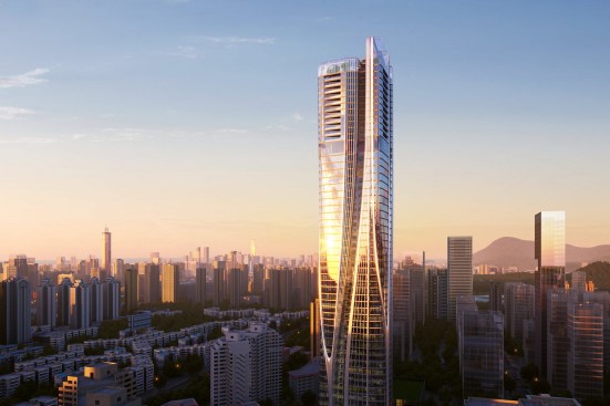 Flow-like façade form, creating a vibrant cityline   