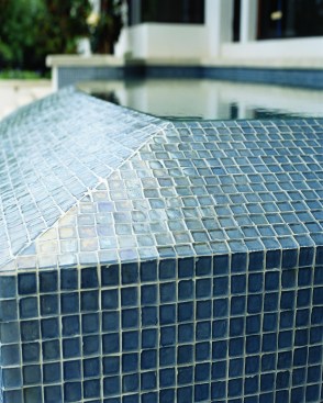Unbelievable precision design/build and glasstile installation by Jimmy Reed of Rock Solid Tile, Inc.