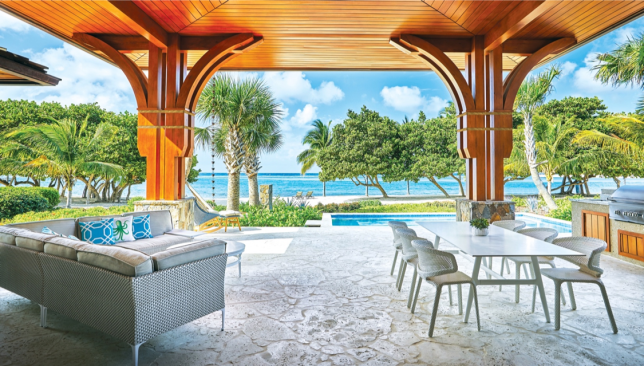 Cheemaun Beach Villa Grand Porch by OBMI Architecture Firm