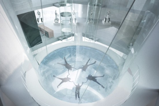 Space VR pool from above