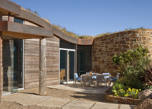 Patio off the kitchen.