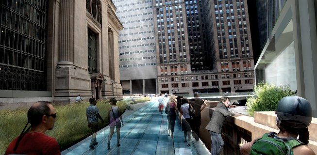 Pedestrian viaduct.