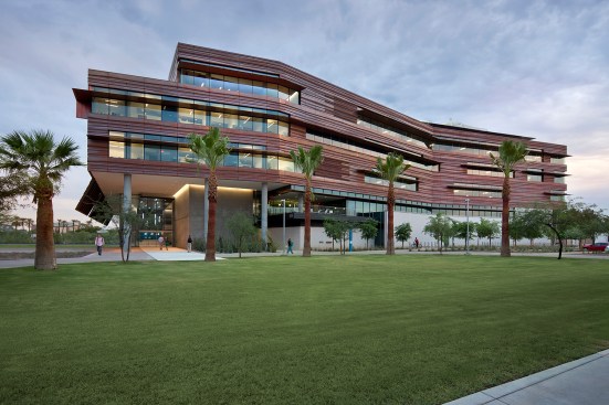 Health Sciences Education Building, Phoenix Biomedical Campus, by CO Architects with Ayers Saint Gross - South elevation.