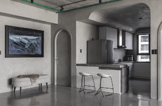 the dining bar table can be rotated 180 degrees to suit different social situations