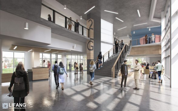 Interior rendering for the university by lifang vision