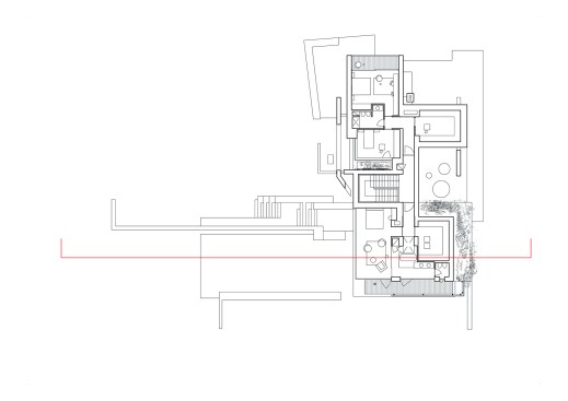 first floor - bedrooms, bathrooms and circulation spaces