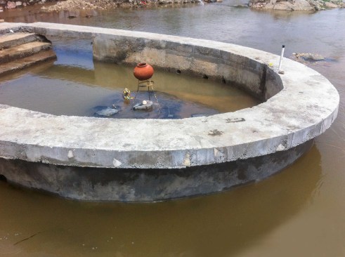 ‘shivling’ situated on the moran river bed