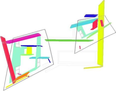 Plan twisting Mies van der Rohe's Barcelona Pavilion