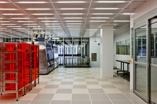 Research space inside of the clean room.
