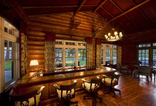 Historic quirks make many of the restored cabins especially interesting. One, for example, features a root cellar (converted into a wine cellar) with a bank vault door that was originally used to store alcohol during Prohibition. Allen Kennedy Photography