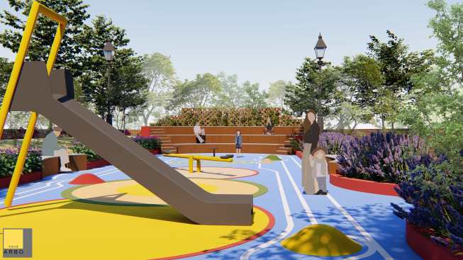 Children's play area in Bandra West, Mumbai
