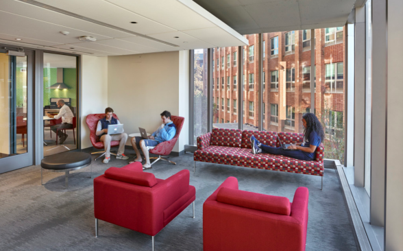Residence hall student lounge