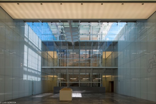 Glazed interior atrium.