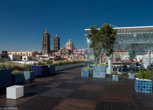 Rooftop view.