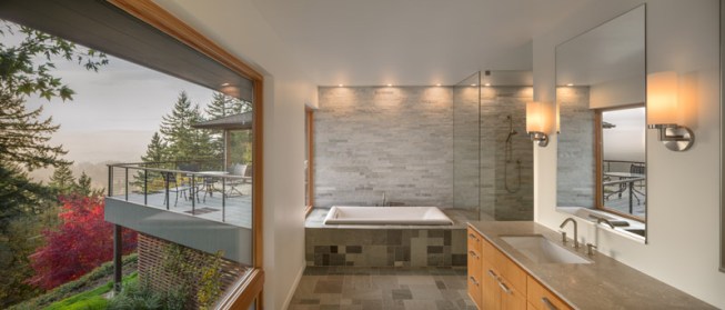 Bath with view