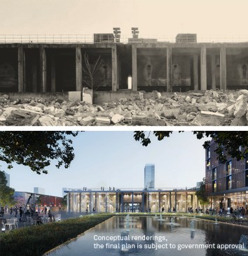 Comparison between power plant and conceptual rendering