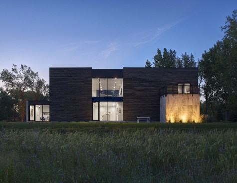 Exterior looking to the east in the winter