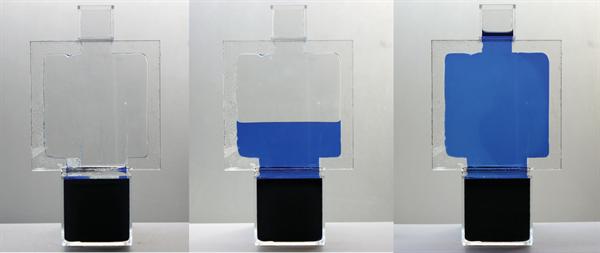 Excerpts from time-lapse photography of the phase-change material as the ambient temperature rose from 18.5 C to 23 C.