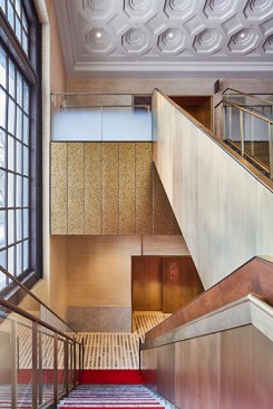 Detail of surfaces and materiality of Senate anteroom.