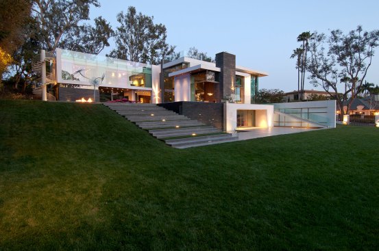 Terraced Beverly Hills modern home.