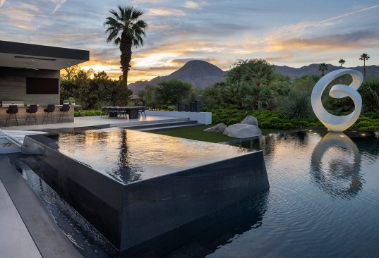 Serenity Indian Wells modern luxury desert home backyard swimming pool & spa
