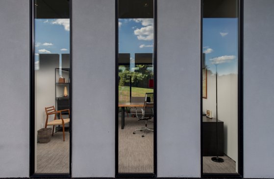 Walker Road modern home ribbon window detail