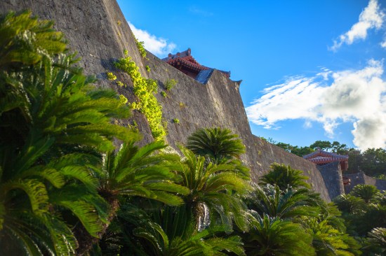 The outer defensive wall of Shuri Castle