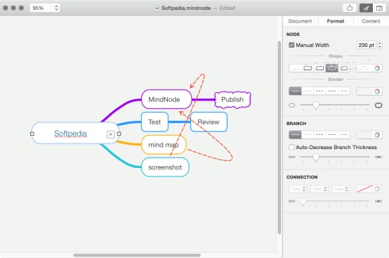 MindNode lets users create dynamic brainstorming clusters.