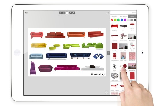 Users can create digital inspiration boards on Board, by Morpholio Apps.