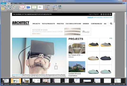 The screenshots captured on Snagit can be saved as image files or cobmined into an animated GIF.